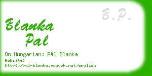 blanka pal business card